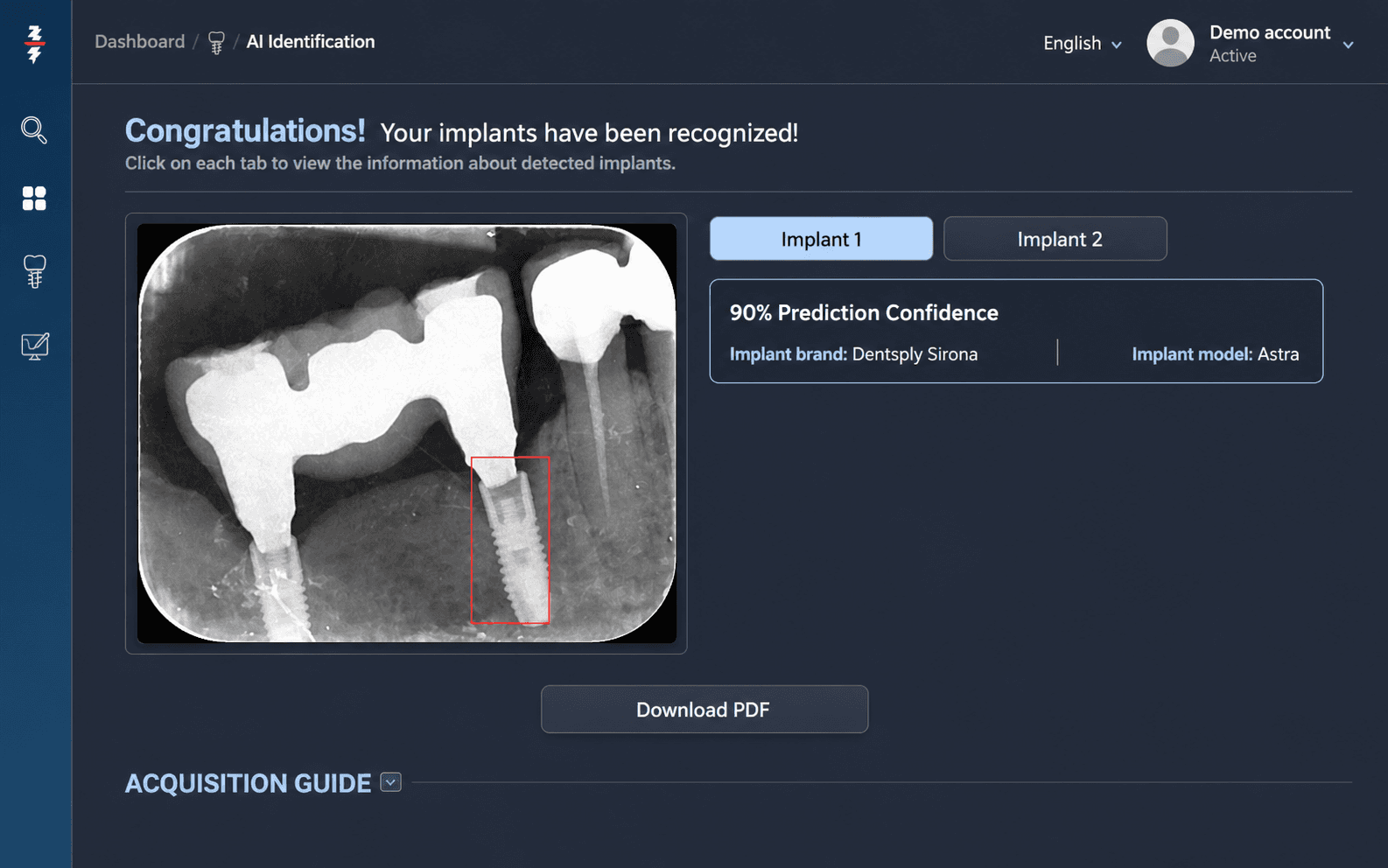 AI medical-imaging platform interface